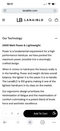 Lanai Blo Rose Gold Hair dryer