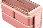 NEW SALE | Lunch Box, 1400ml Bento Box with Spoon Fork, Stackable 2 Layer 3 Compartments Leak Proof Japanese Lunch Box, Meal Prep Container Box for Adults Kids Students Office Microwave Dishwasher Safe