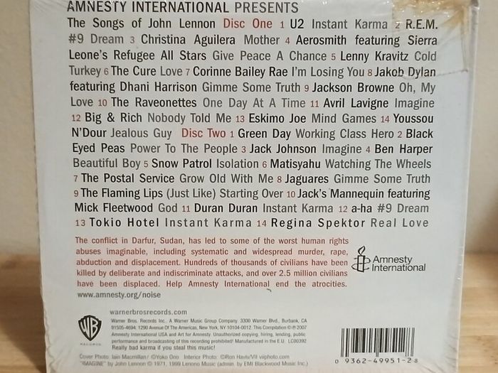 Instant karma Instant Karma: The Amnesty International Campaign To Save Darfur CD Album