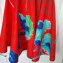 Closet Red Floral Skirt in Size 12 Image 3