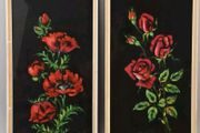 2 beautiful roses paintings 1964