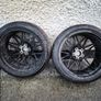 R19 5x120 BMW Style 666M staggered alloy wheels with good tyres + TPMS Image 6