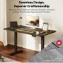 Electric Standing Desk 110 x 54 One Piece Height Adjustable Desk With Memory Smart Panel Sit Stand Table With Hooks for Home Office, Dark Black Image 8