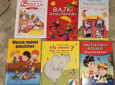 NEW - Polish fairy tales and the Bible for children in Polish Set of 6 books