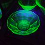 Antique Uranium Glass Dessert Bowl Collection Image 7