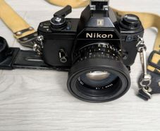 Nikon EM 35mm Film Camera + Series E 50mm f/1.8 Lens