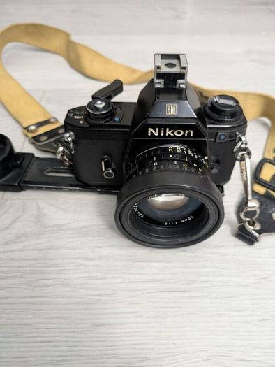 Nikon EM 35mm Film Camera + Series E 50mm f/1.8 Lens