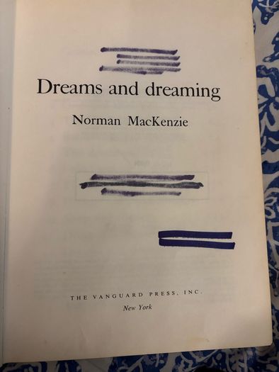Rare Vintage Dreams and Dreaming Book