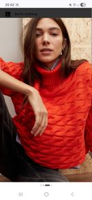 German brand Oui Cotton Jumper - Cherry Tomato - UK 12 - BNWT RRP 100