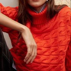 German brand Oui Cotton Jumper - Cherry Tomato - UK 12 - BNWT RRP 100