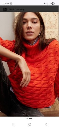 German brand Oui Cotton Jumper - Cherry Tomato - UK 12 - BNWT RRP 100