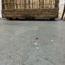 Large Victorian cane and metal laundry basket on wheels. Image 5