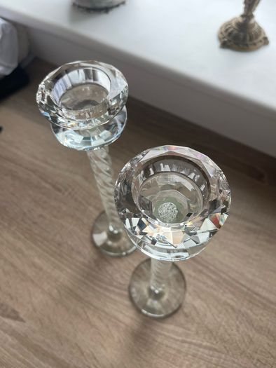 Glass candle holders