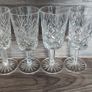 Set Of 4 Crystal Goblets 4 Glasses Wine Port Vintage Image 9