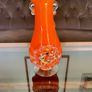 Vintage Orange Studio Glass Statement Vase Image 5