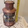 Antique Anchor Ship's Copper And Brass Lantern Image 6