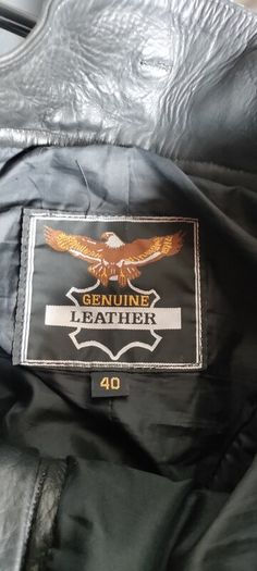 Leather biker trousers size 40