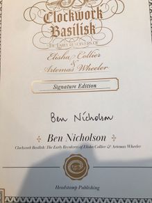 Clockwork Basiliks 2022 two volume edition. Signed by author, few end pages on both volumes have some water damage