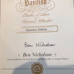 Clockwork Basiliks 2022 two volume edition. Signed by author, few end pages on both volumes have some water damage