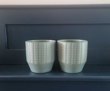 Sage green plant pots