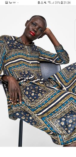 ZARA shirt dress with frill New S