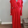 New red satin special occasion dress size Medium Image 6