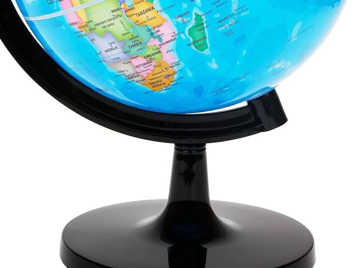 20cm World Globe Political Map - Educational Geographic Globe - Self Assembled School Globe