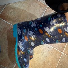Kids space print wellies - size 12