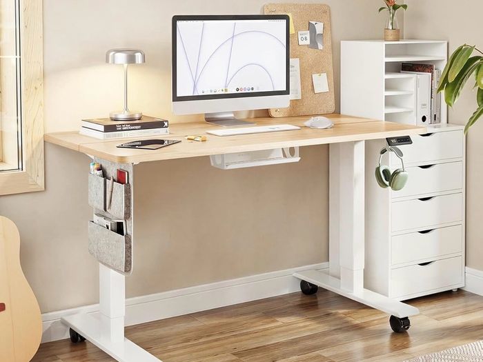 Electric Height Adjustable Standing Desk, 100x60cm Sit Stand Desk