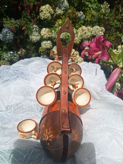 Vintage French or Dutch clog wine bottle holder