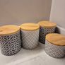 Set of 4 Tea, Coffee, Sugar Ceramic Cannisters Image 3