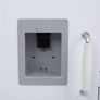 Children's Play Kitchen with Light and Sound Wooden Children's Play Kitchen with Water Dispenser in White Image 2