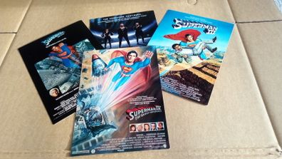 Superman movie poster, Superman 1,2,3,4 film posters