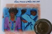 Lady Diana in India BUNC 1993 50p coin stamp cover