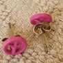 New - A Cute Pair of Pink Stud Earrings - Claire's - See Pics - # Image 2