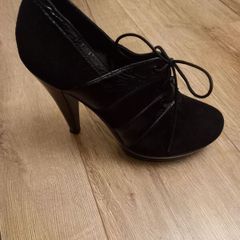 Suede & Patent Leather Heels
