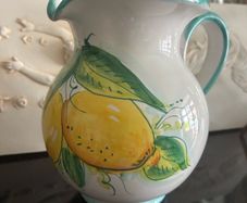 Handpainted Sorrento Ceramic pitcher signed