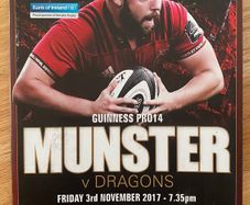 2017 Munster v Newport Gwent Dragons - Guinness PRO 14 Programme