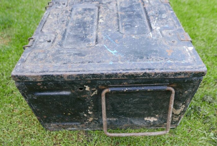 Vintage C216 British Ammo Box - WWII Military Munitions Case - 40MM Bofors - Dated 1944