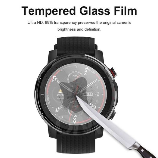 9H Premium Tempered Glass For Amazfit Stratos 3 Smartwatch Screen Protector Huami Amazfit Stratos 3 Film Accessories