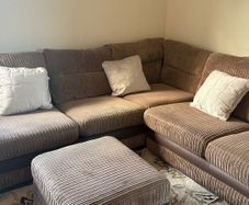 Large Corner Sofa + Matching Footstool