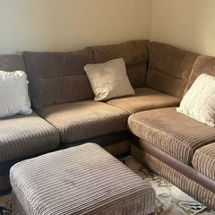 Large Corner Sofa + Matching Footstool
