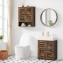 Cabinet Wall Unit with 2 Doors Vintage Brown Bathroom Living room Image 2