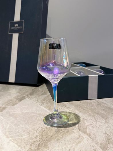 New Newgrange Living Rainbow/Iridescent Wine Glass Set (Set of 6)