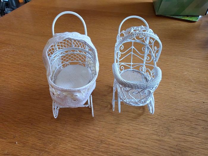 Prams for dolls house nursery