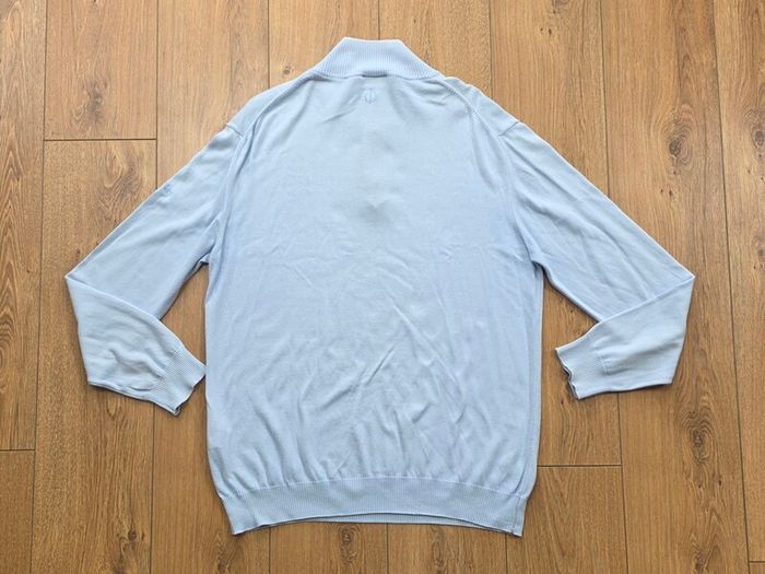 Oscar Jacobson Men's Quarter Zip Knit Jumper Size XL