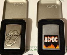 Vintage Rock band Zippo lighters