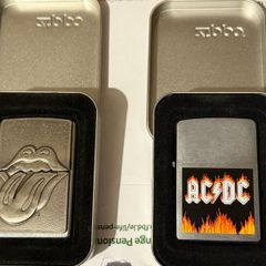 Vintage Rock band Zippo lighters