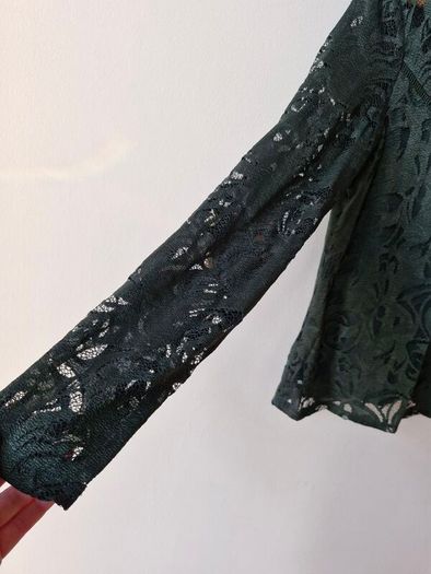 Lace top (bottlegreen colour) Size L