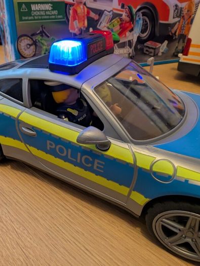 Playmobil city life ambulance and police car